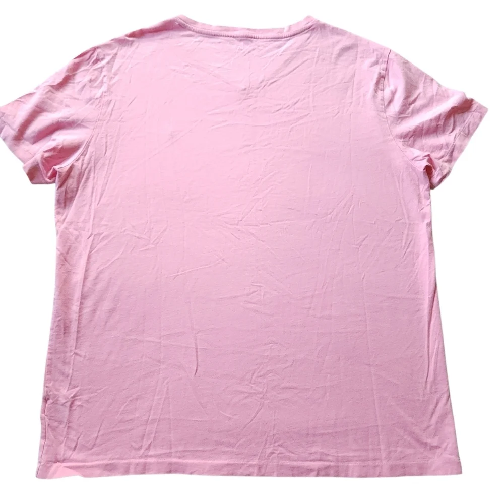 Ralph Lauren Polo 100% Cotton Pink V-Neck Sz L
